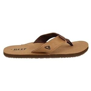 Reef Leather Smoothy Mens Flip Flop~SZ 16~BRONZE BROWN